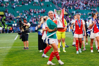 Kate McCabe UEFA Kadınlar Şampiyonlar Ligi 2025 final maçında Estadio Jose Alvalade 'de Arsenal FC ve FC Barcelona arasında görüldü (Maciej Rogowski)