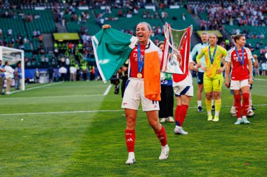 Kate McCabe UEFA Kadınlar Şampiyonlar Ligi 2025 final maçında Estadio Jose Alvalade 'de Arsenal FC ve FC Barcelona arasında görüldü (Maciej Rogowski)