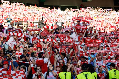 Arsenal taraftarları UEFA Kadınlar Şampiyonlar Ligi 2025 final maçında Estadio Jose Alvalade 'de (Maciej Rogowski) Arsenal FC Barcelona ile FC Barcelona arasında görüldü.)