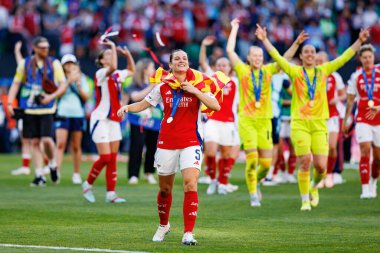 Laia Codina UEFA Kadınlar Şampiyonlar Ligi 2025 final maçında Estadio Jose Alvalade 'de Arsenal FC ve FC Barcelona (Maciej Rogowski) arasında görüldü.)