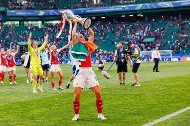 Kate McCabe UEFA Kadınlar Şampiyonlar Ligi 2025 final maçında Estadio Jose Alvalade 'de Arsenal FC ve FC Barcelona arasında görüldü (Maciej Rogowski)