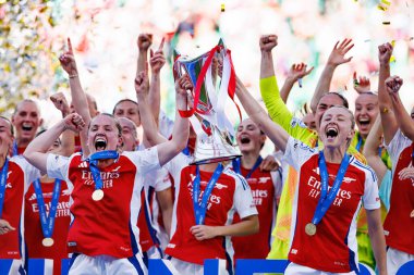 Arsenal 'in oyuncuları UEFA Kadınlar Şampiyonlar Ligi 2025 final maçında Estadio Jose Alvalade' de (Maciej Rogowski) Arsenal FC Barcelona ile FC Barcelona arasında görüldü.)