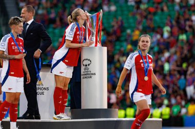 Amanda Ilestedt UEFA Kadınlar Şampiyonlar Ligi 2025 final maçında Estadio Jose Alvalade 'de Arsenal FC ve FC Barcelona arasında görüldü (Maciej Rogowski)