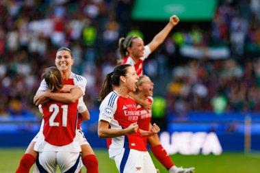 Laia Codina UEFA Kadınlar Şampiyonlar Ligi 2025 final maçında Estadio Jose Alvalade 'de Arsenal FC ve FC Barcelona (Maciej Rogowski) arasında görüldü.)