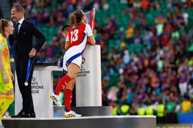 Lia Walti UEFA Kadınlar Şampiyonlar Ligi 2025 final maçında Estadio Jose Alvalade 'de Arsenal FC ve FC Barcelona arasında görüldü (Maciej Rogowski)