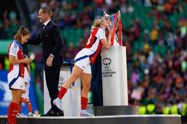 Chloe Kelly UEFA Şampiyonlar Ligi 2025 final maçında Estadio Jose Alvalade 'de Arsenal FC ve FC Barcelona arasında görüldü (Maciej Rogowski)