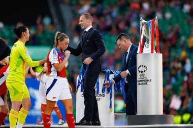 Kate McCabe UEFA Kadınlar Şampiyonlar Ligi 2025 final maçında Estadio Jose Alvalade 'de Arsenal FC ve FC Barcelona arasında görüldü (Maciej Rogowski)