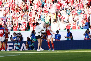 Arsenal 'in oyuncuları UEFA Kadınlar Şampiyonlar Ligi 2025 final maçında Estadio Jose Alvalade' de (Maciej Rogowski) Arsenal FC Barcelona ile FC Barcelona arasında görüldü.)