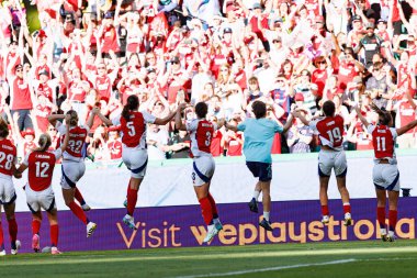 Arsenal 'in oyuncuları UEFA Kadınlar Şampiyonlar Ligi 2025 final maçında Estadio Jose Alvalade' de (Maciej Rogowski) Arsenal FC Barcelona ile FC Barcelona arasında görüldü.)