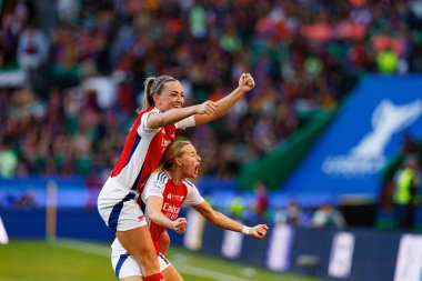 Katie McCabe ve Chloe Kelly, UEFA Kadınlar Şampiyonlar Ligi 2025 final maçında Estadio Jose Alvalade 'de (Maciej Rogowski) Arsenal FC ve FC Barcelona arasında görüldü.)