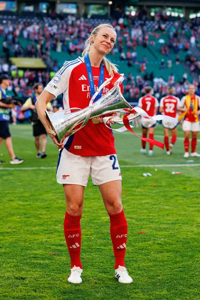 Amanda Ilestedt UEFA Kadınlar Şampiyonlar Ligi 2025 final maçında Estadio Jose Alvalade 'de Arsenal FC ve FC Barcelona arasında görüldü (Maciej Rogowski)