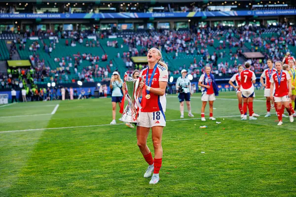Chloe Kelly UEFA Şampiyonlar Ligi 2025 final maçında Estadio Jose Alvalade 'de Arsenal FC ve FC Barcelona arasında görüldü (Maciej Rogowski)