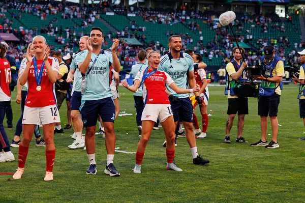 Chloe Kelly UEFA Şampiyonlar Ligi 2025 final maçında Estadio Jose Alvalade 'de Arsenal FC ve FC Barcelona arasında görüldü (Maciej Rogowski)