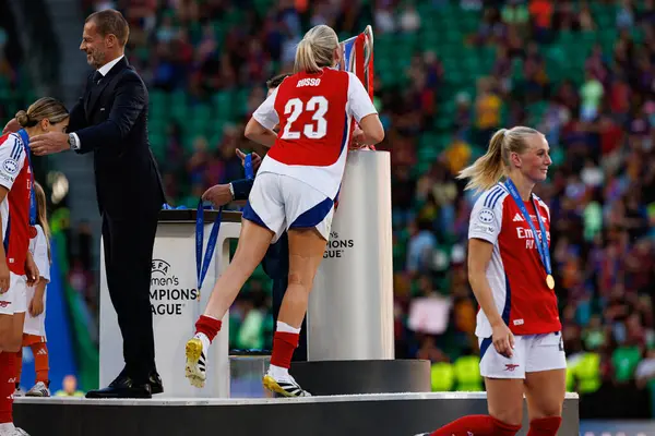 Alessia Russo UEFA Kadınlar Şampiyonlar Ligi 2025 final maçında Estadio Jose Alvalade 'de Arsenal FC ve FC Barcelona arasında görüldü (Maciej Rogowski)