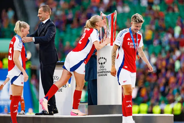 Frida Maanum UEFA Kadınlar Şampiyonlar Ligi 2025 final maçında Estadio Jose Alvalade (Maciej Rogowski) 'de Arsenal FC ve FC Barcelona arasında görüldü.)