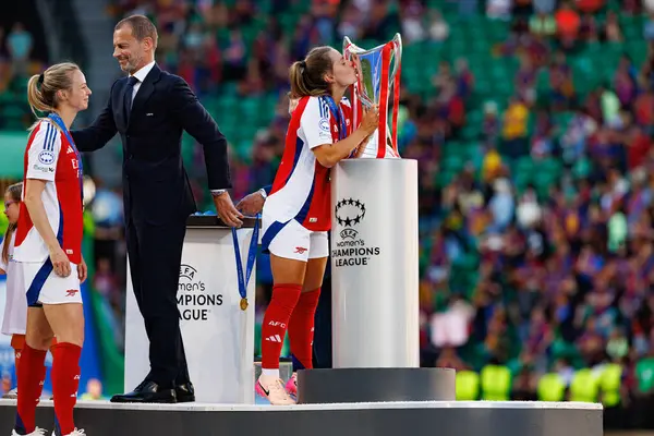  Naoimi Williams UEFA Kadınlar Şampiyonlar Ligi 2025 final maçında Estadio Jose Alvalade 'de Arsenal FC ve FC Barcelona arasında görüldü (Maciej Rogowski)