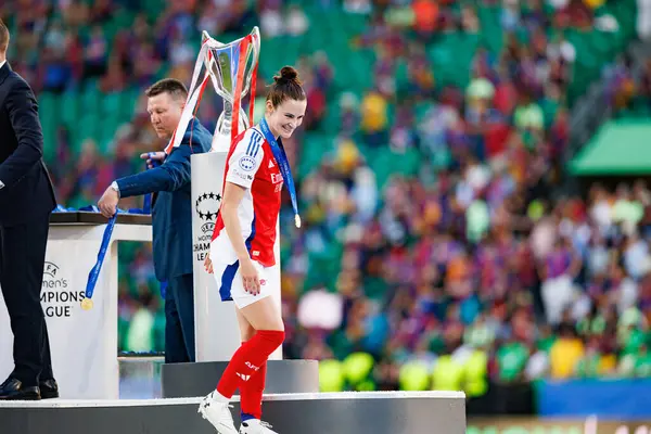 Emily Fox UEFA Şampiyonlar Ligi 2025 final maçında Estadio Jose Alvalade 'de Arsenal FC ve FC Barcelona arasında görüldü (Maciej Rogowski)