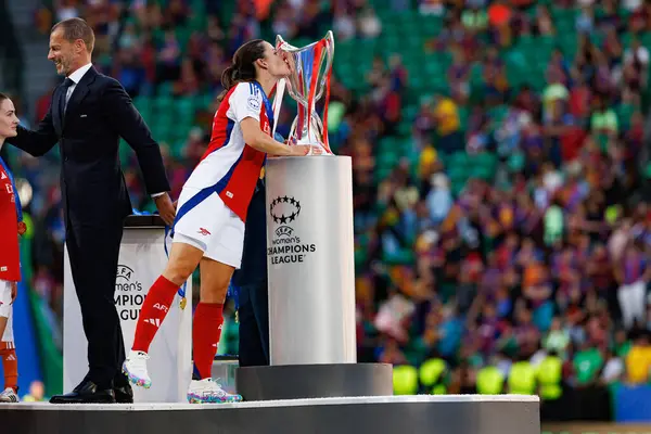 Laia Codina UEFA Kadınlar Şampiyonlar Ligi 2025 final maçında Estadio Jose Alvalade 'de Arsenal FC ve FC Barcelona (Maciej Rogowski) arasında görüldü.)