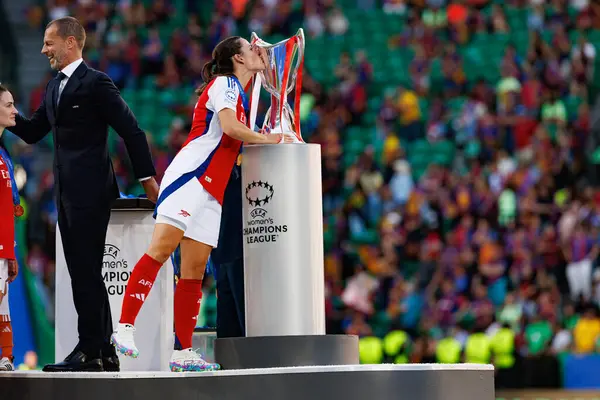 Laia Codina UEFA Kadınlar Şampiyonlar Ligi 2025 final maçında Estadio Jose Alvalade 'de Arsenal FC ve FC Barcelona (Maciej Rogowski) arasında görüldü.)