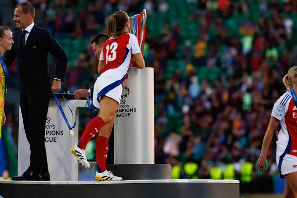 Lia Walti UEFA Kadınlar Şampiyonlar Ligi 2025 final maçında Estadio Jose Alvalade 'de Arsenal FC ve FC Barcelona arasında görüldü (Maciej Rogowski)