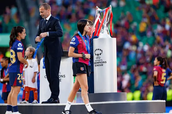 Kika Nazareth UEFA Kadınlar Şampiyonlar Ligi 2025 final maçında Estadio Jose Alvalade 'de Arsenal FC ve FC Barcelona arasında görüldü (Maciej Rogowski)