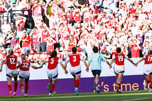 Arsenal 'in oyuncuları UEFA Kadınlar Şampiyonlar Ligi 2025 final maçında Estadio Jose Alvalade' de (Maciej Rogowski) Arsenal FC Barcelona ile FC Barcelona arasında görüldü.)