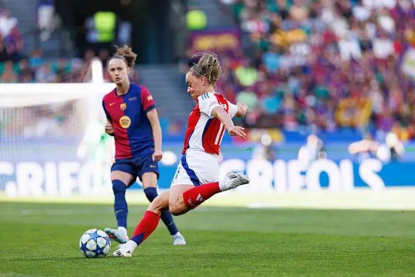 Katie McCabe UEFA Kadınlar Şampiyonlar Ligi 2025 final maçında Estadio Jose Alvalade 'de Arsenal FC ve FC Barcelona arasında görüldü.)