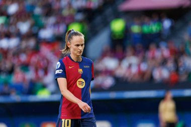 Caroline Graham Hansen UEFA Kadınlar Şampiyonlar Ligi 2025 final maçında Estadio Jose Alvalade 'de Arsenal FC ve FC Barcelona arasında görüldü (Maciej Rogowski)