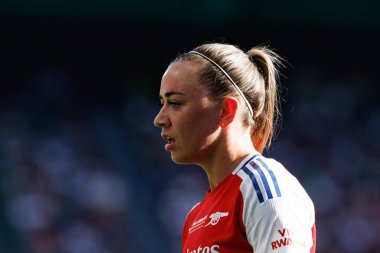 Katie McCabe UEFA Kadınlar Şampiyonlar Ligi 2025 final maçında Estadio Jose Alvalade 'de Arsenal FC ve FC Barcelona arasında görüldü.)