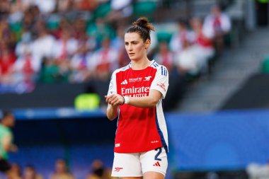 Emily Fox UEFA Şampiyonlar Ligi 2025 final maçında Estadio Jose Alvalade 'de Arsenal FC ve FC Barcelona arasında görüldü (Maciej Rogowski)