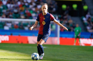 Caroline Graham Hansen UEFA Kadınlar Şampiyonlar Ligi 2025 final maçında Estadio Jose Alvalade 'de Arsenal FC ve FC Barcelona arasında görüldü (Maciej Rogowski)