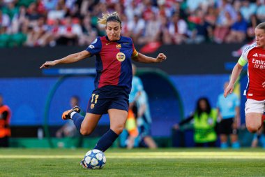 Alexia Putellas, UEFA Kadınlar Şampiyonlar Ligi 2025 final maçında Estadio Jose Alvalade 'de Arsenal FC Barcelona (Maciej Rogowski) ile karşılaştı.)