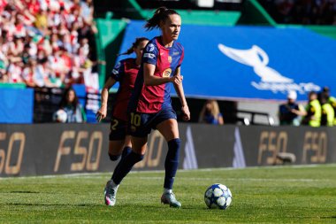 Caroline Graham Hansen UEFA Kadınlar Şampiyonlar Ligi 2025 final maçında Estadio Jose Alvalade 'de Arsenal FC ve FC Barcelona arasında görüldü (Maciej Rogowski)