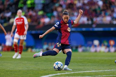 Ona Battle UEFA Şampiyonlar Ligi 2025 final maçında Estadio Jose Alvalade 'de Arsenal FC ve FC Barcelona arasında görüldü (Maciej Rogowski)