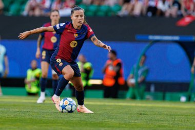 Claudia Pina UEFA Şampiyonlar Ligi 2025 final maçında Estadio Jose Alvalade 'de Arsenal FC ve FC Barcelona arasında görüldü.)