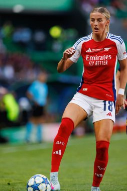 Chloe Kelly UEFA Şampiyonlar Ligi 2025 final maçında Estadio Jose Alvalade 'de Arsenal FC ve FC Barcelona arasında görüldü (Maciej Rogowski)