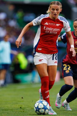 Chloe Kelly UEFA Şampiyonlar Ligi 2025 final maçında Estadio Jose Alvalade 'de Arsenal FC ve FC Barcelona arasında görüldü (Maciej Rogowski)