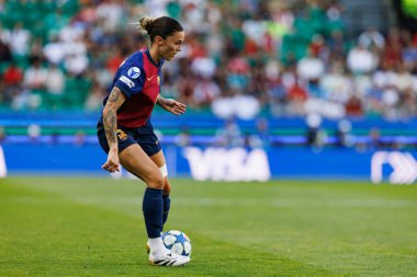 Maria Leon UEFA Şampiyonlar Ligi 2025 final maçında Estadio Jose Alvalade 'de Arsenal FC ve FC Barcelona arasında görüldü (Maciej Rogowski)