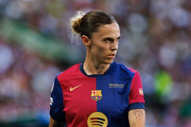 Maria Leon UEFA Şampiyonlar Ligi 2025 final maçında Estadio Jose Alvalade 'de Arsenal FC ve FC Barcelona arasında görüldü (Maciej Rogowski)