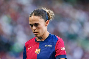 Maria Leon UEFA Şampiyonlar Ligi 2025 final maçında Estadio Jose Alvalade 'de Arsenal FC ve FC Barcelona arasında görüldü (Maciej Rogowski)