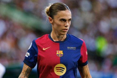 Maria Leon UEFA Şampiyonlar Ligi 2025 final maçında Estadio Jose Alvalade 'de Arsenal FC ve FC Barcelona arasında görüldü (Maciej Rogowski)