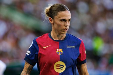 Maria Leon UEFA Şampiyonlar Ligi 2025 final maçında Estadio Jose Alvalade 'de Arsenal FC ve FC Barcelona arasında görüldü (Maciej Rogowski)