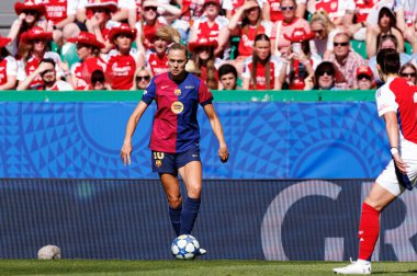 Caroline Graham Hansen UEFA Kadınlar Şampiyonlar Ligi 2025 final maçında Estadio Jose Alvalade 'de Arsenal FC ve FC Barcelona arasında görüldü (Maciej Rogowski)