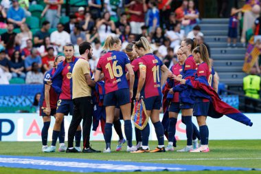 FC Barcelona 'nın oyuncuları UEFA Kadınlar Şampiyonlar Ligi 2025 final maçında Estadio Jose Alvalade' de Arsenal FC Barcelona (Maciej Rogowski)