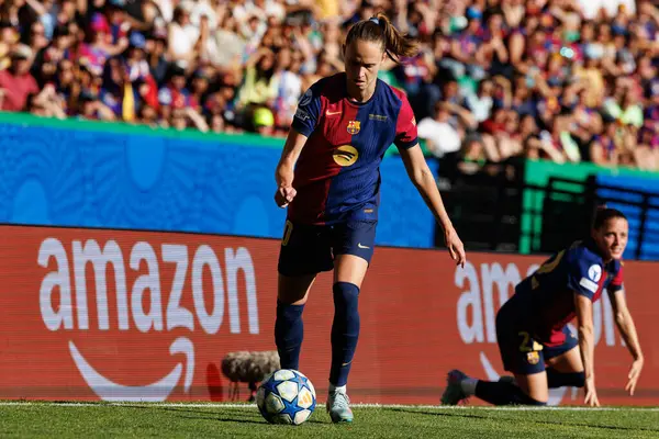 Caroline Graham Hansen UEFA Kadınlar Şampiyonlar Ligi 2025 final maçında Estadio Jose Alvalade 'de Arsenal FC ve FC Barcelona arasında görüldü (Maciej Rogowski)