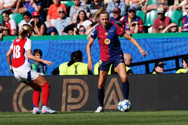 Fridolina Rolfo, UEFA Kadınlar Şampiyonlar Ligi 2025 final maçında Estadio Jose Alvalade 'de (Maciej Rogowski) Arsenal FC ve FC Barcelona arasında görüldü.)