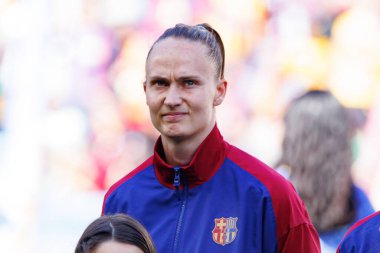 Caroline Graham Hansen UEFA Kadınlar Şampiyonlar Ligi 2025 final maçında Estadio Jose Alvalade 'de Arsenal FC ve FC Barcelona arasında görüldü (Maciej Rogowski)