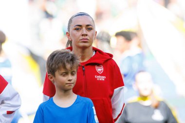 Katie McCabe UEFA Kadınlar Şampiyonlar Ligi 2025 final maçında Estadio Jose Alvalade 'de Arsenal FC ve FC Barcelona arasında görüldü.)