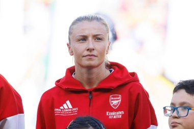 Leah Williamson UEFA Kadınlar Şampiyonlar Ligi 2025 final maçında Estadio Jose Alvalade 'de Arsenal FC ve FC Barcelona arasında görüldü.)