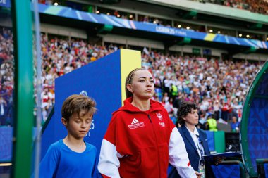 Katie McCabe UEFA Kadınlar Şampiyonlar Ligi 2025 final maçında Estadio Jose Alvalade 'de Arsenal FC ve FC Barcelona arasında görüldü.)